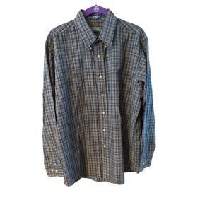 Carl Michaels Nor'easter Mens Large Plaid Button Down Shirt Long Sleeve